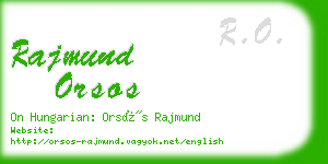 rajmund orsos business card